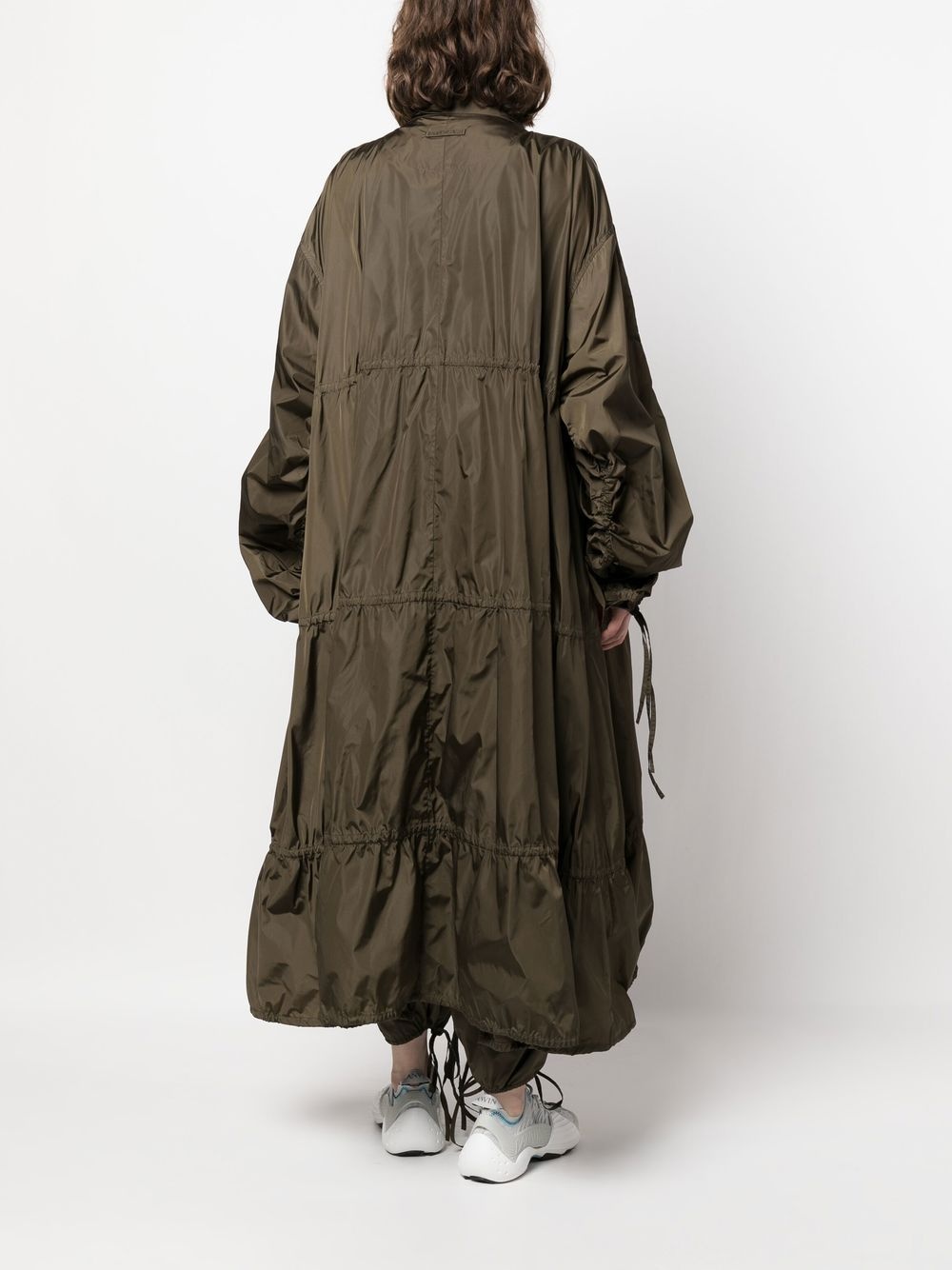 long gathered A-line coat - 4