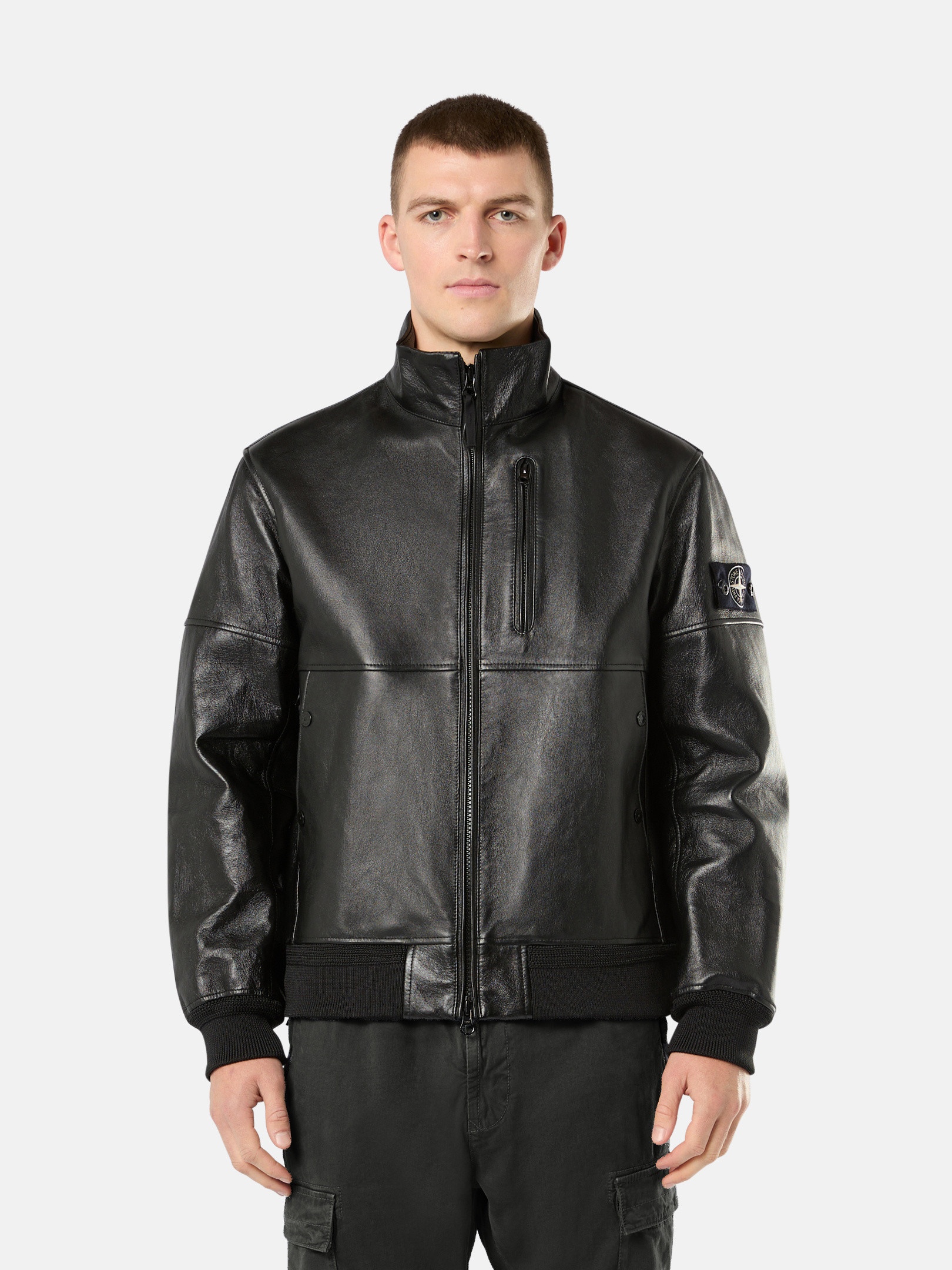 【超希少】1998AW Stone  leather coat LONG TRENCH COAT – 100% Leather with Stamped Croc