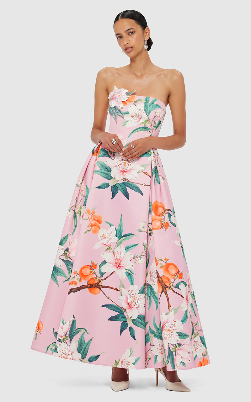 Nora Crepe Maxi Dress pink 5
