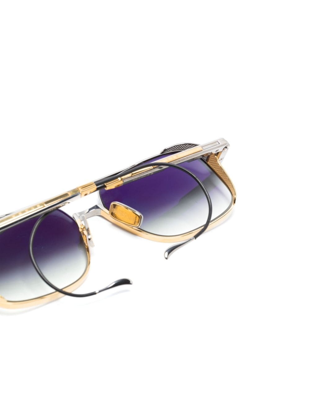 square-frame titanium sunglasses - 3