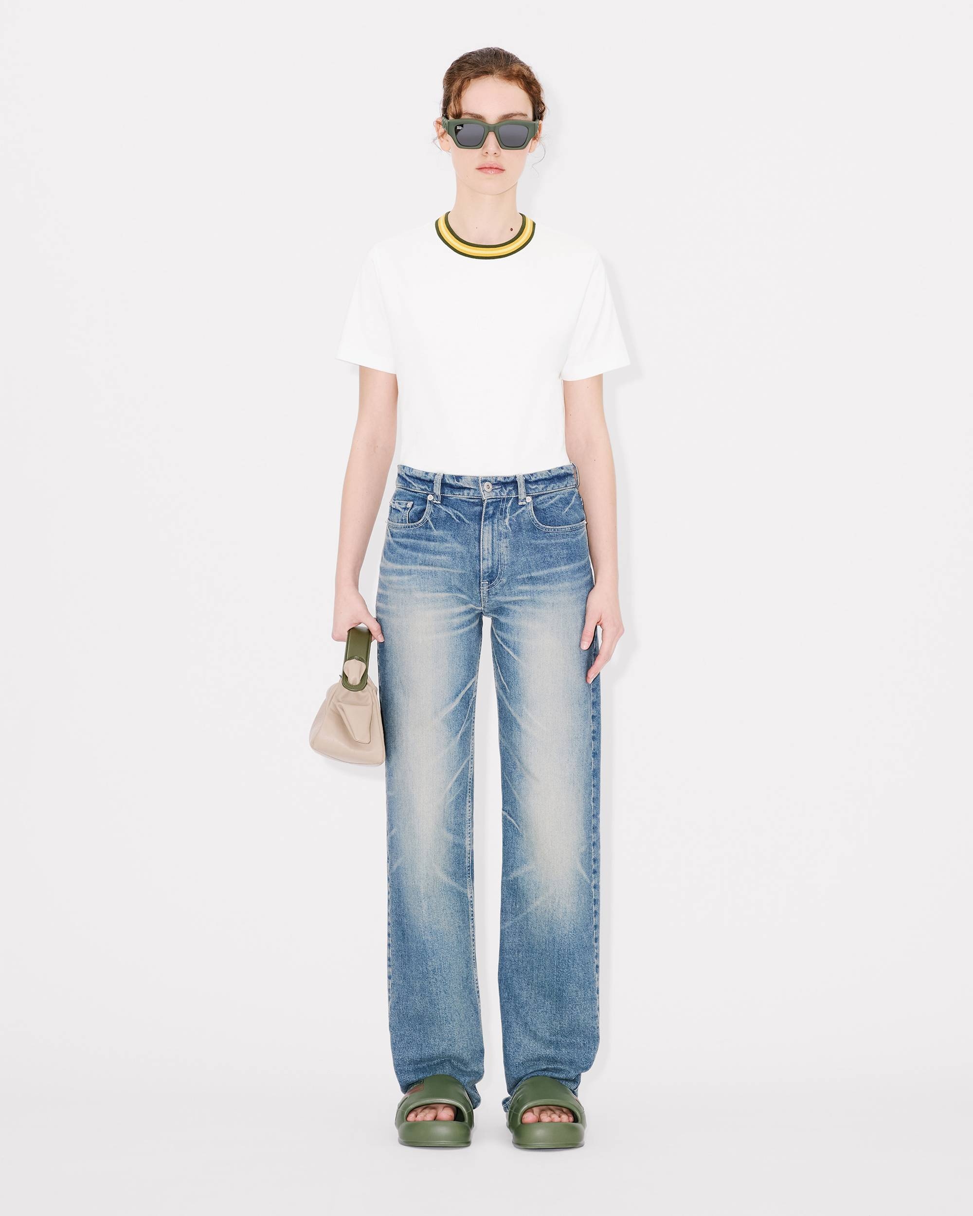 'KENZO Elephant Logo' embroidered loose T-shirt in cotton - 5