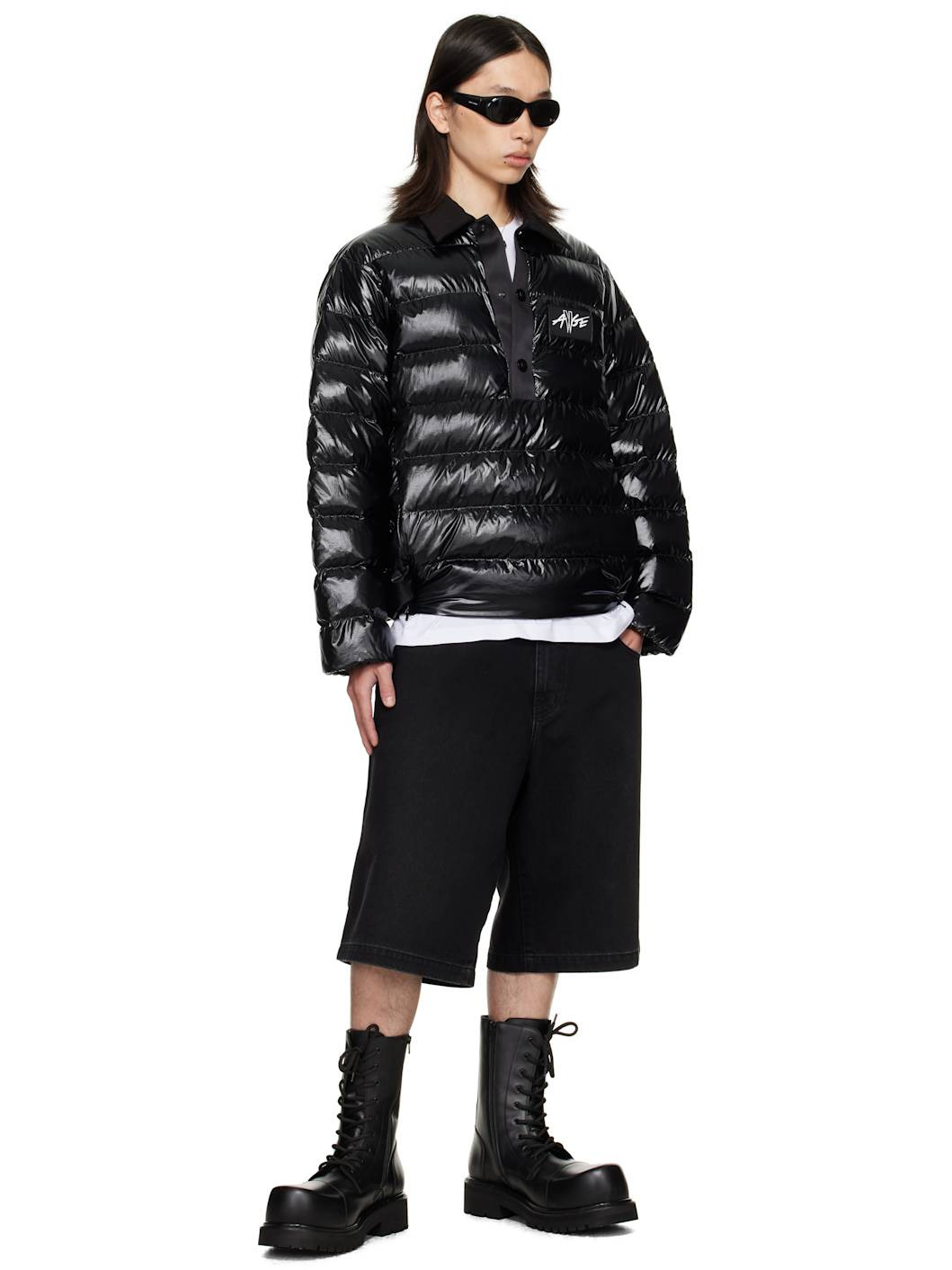 Moncler x A$AP Rocky Black Vardar Shirt Down Jacket - 5