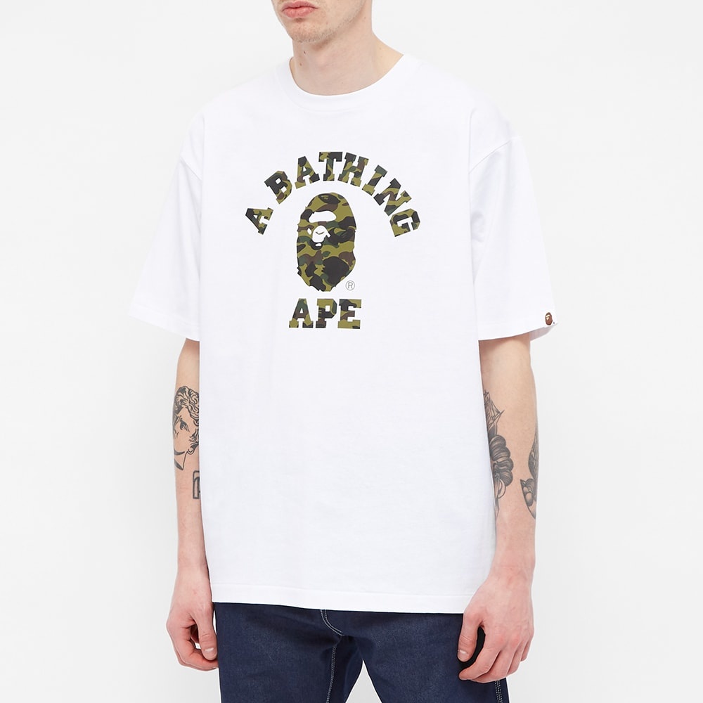 A Bathing Ape 1st Camo College Tee - 4