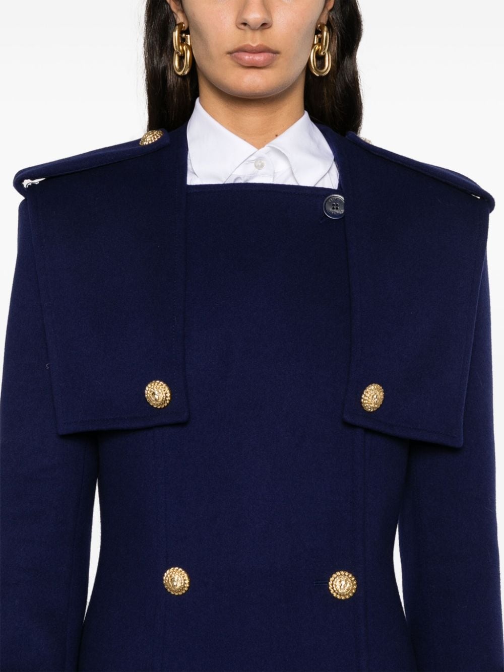 double-breasted military coat - 5
