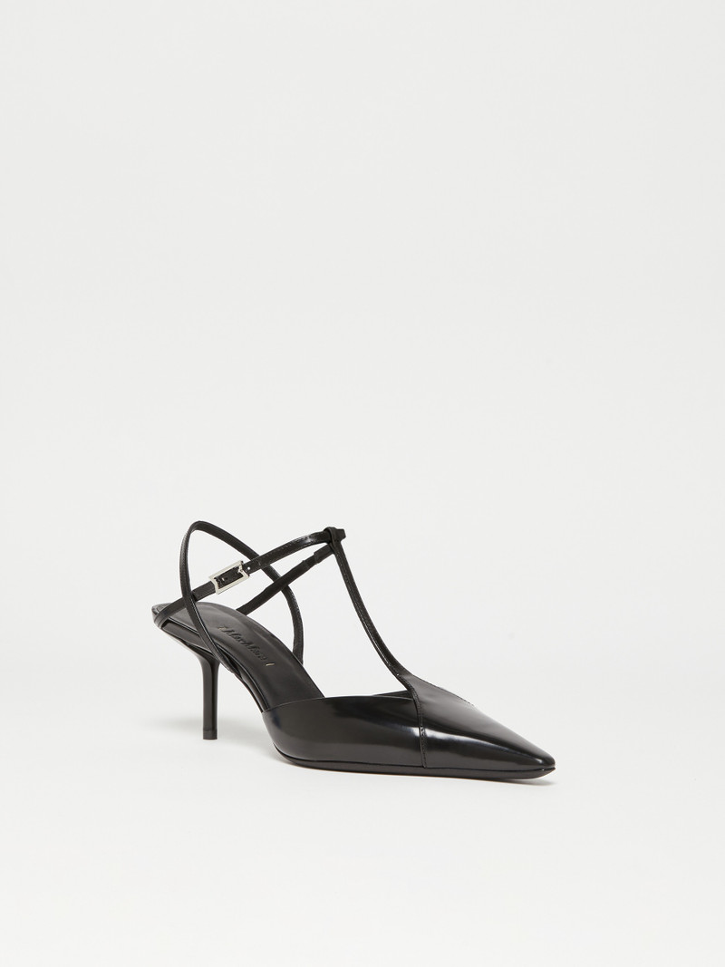 Max Mara SSILKWAY Buffed leather slingbacks outlook