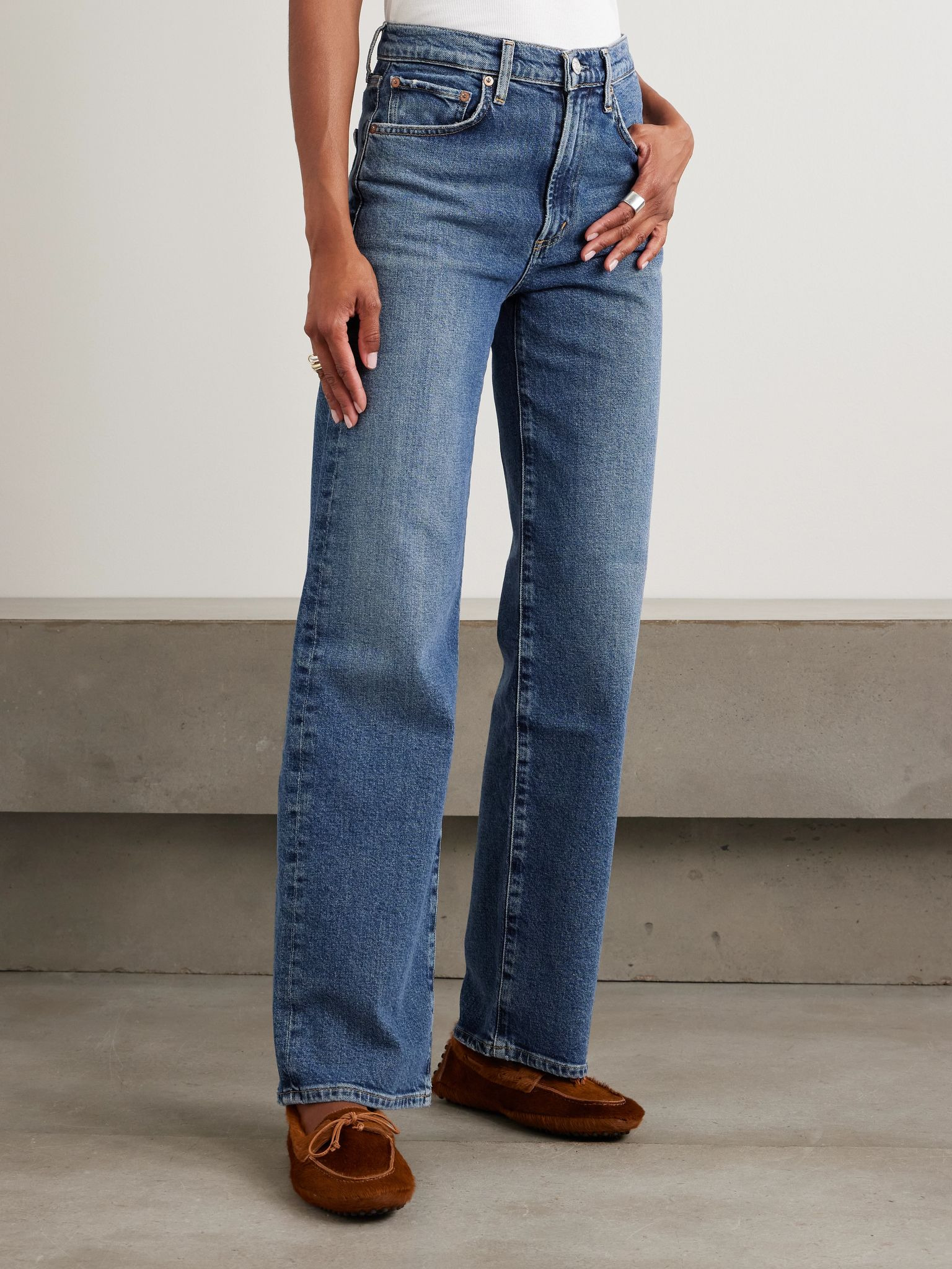 Harper mid-rise straight-leg jeans Mid denim - 3