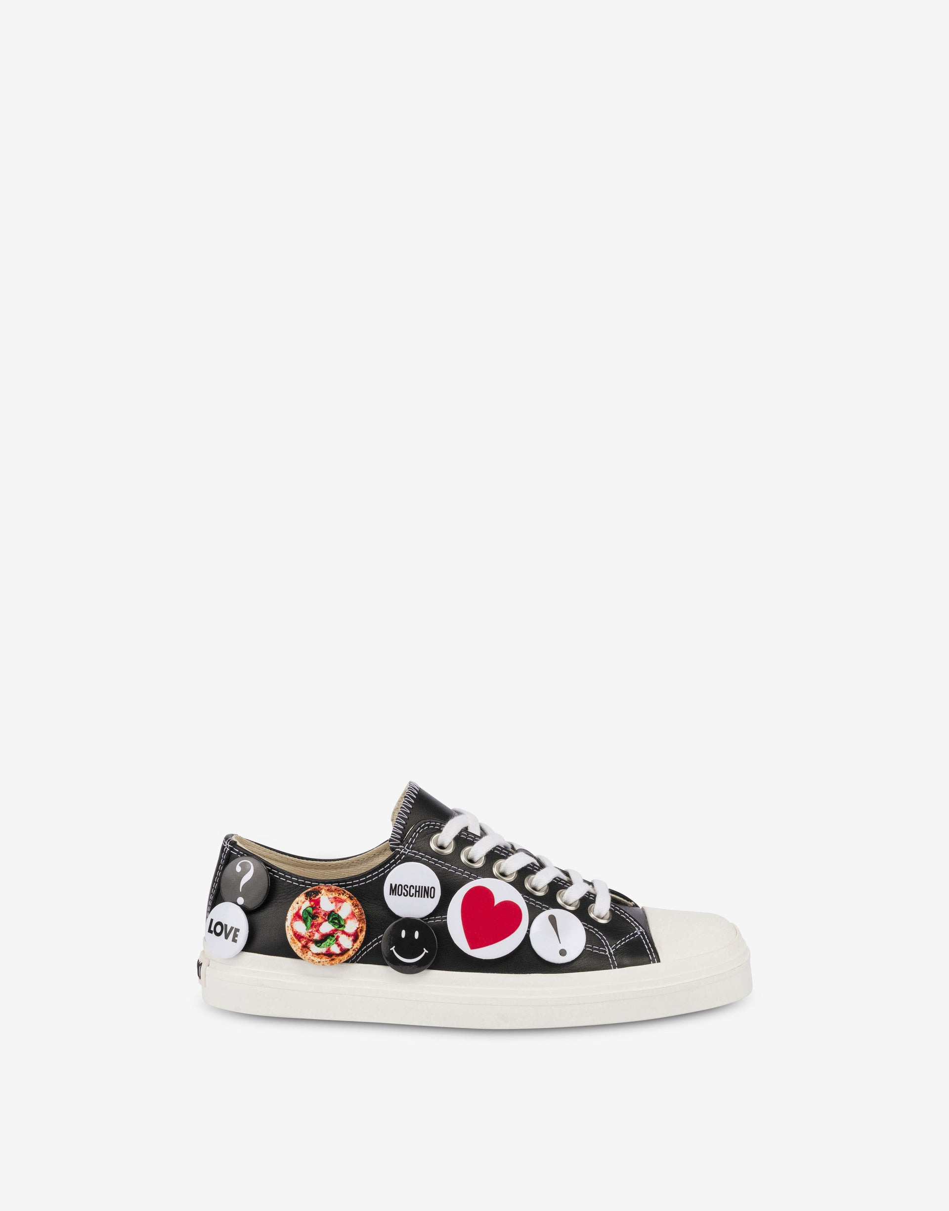SNEAKERS IN CALFSKIN MOSCHINO PINS - 2