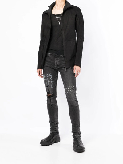 Isaac Sellam zip-up leather jacket outlook