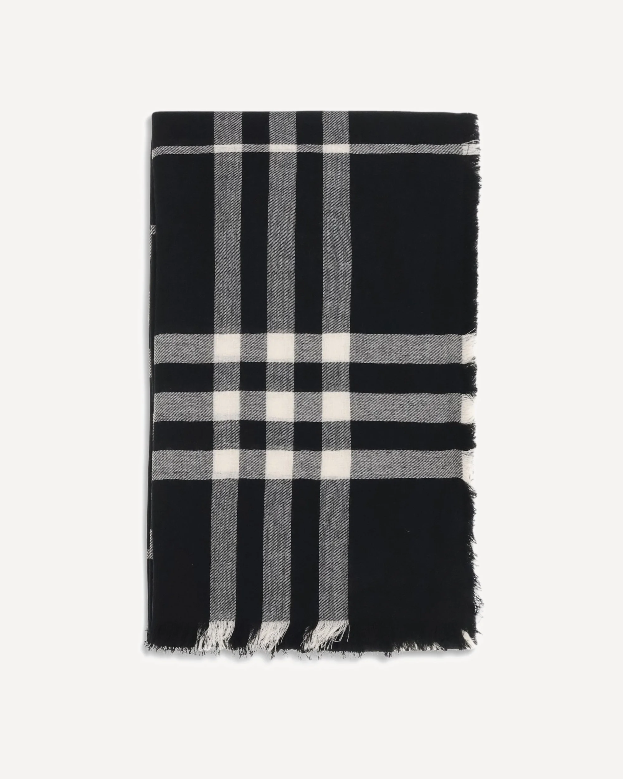 Wool Check Scarf - 1
