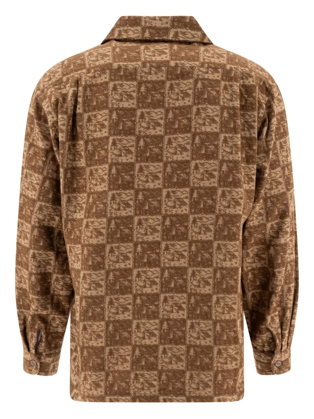 checkerboard-pattern jacket - 2