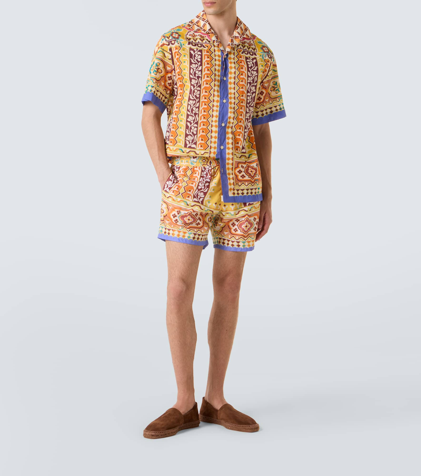 Printed cotton bowling shirt - 2