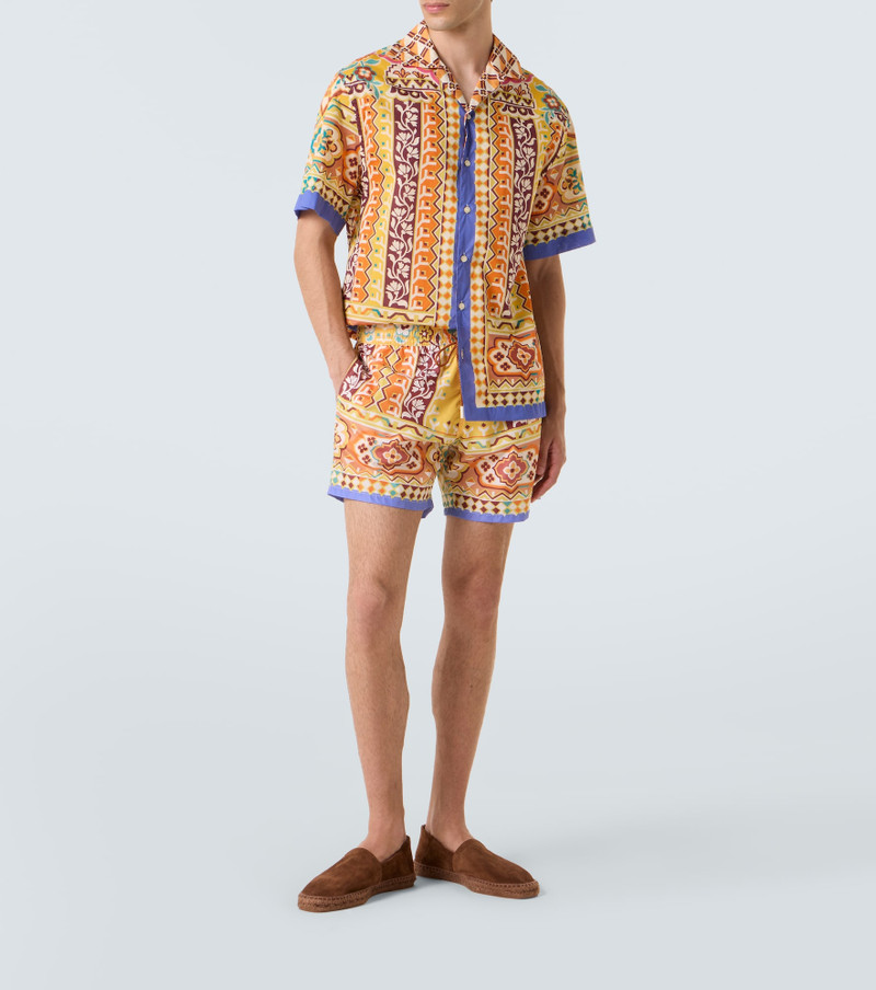 Etro Printed cotton bowling shirt outlook