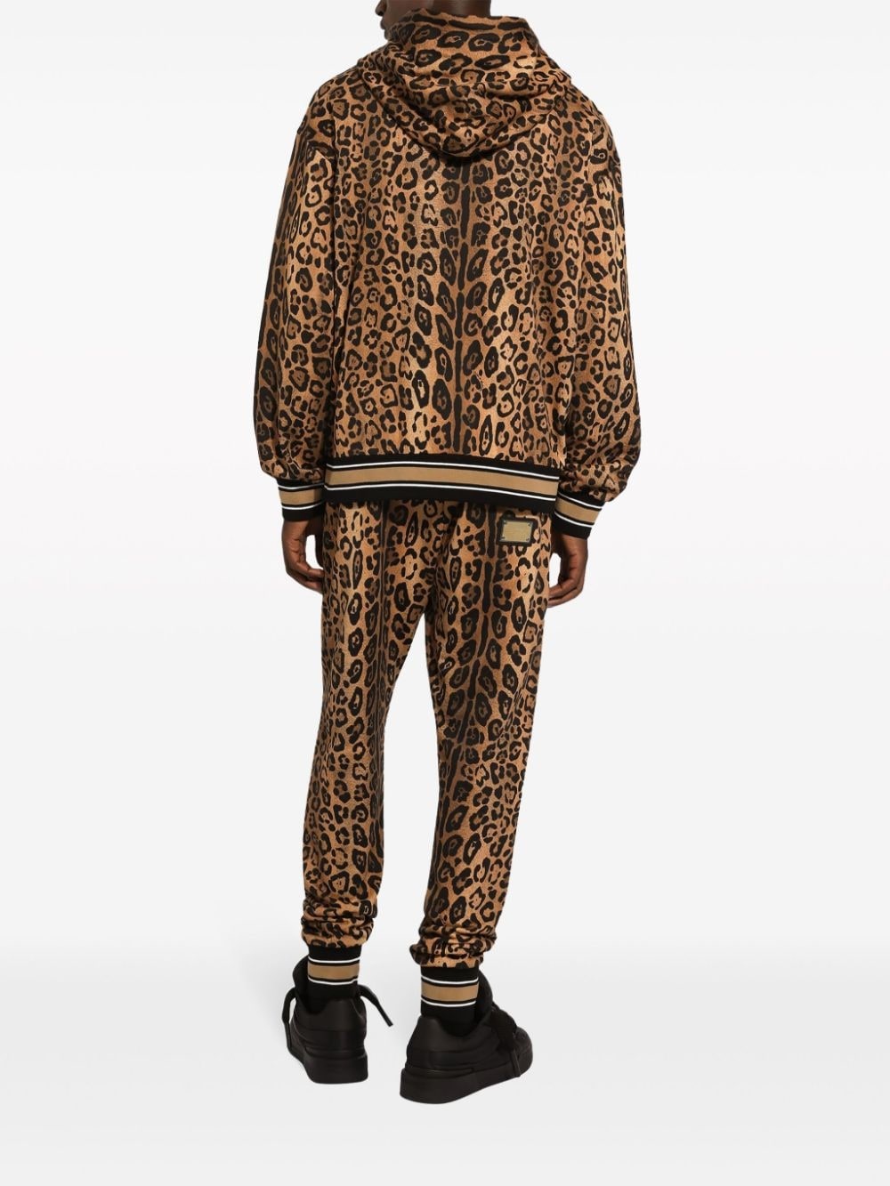 leopard-print cotton hoodie - 3