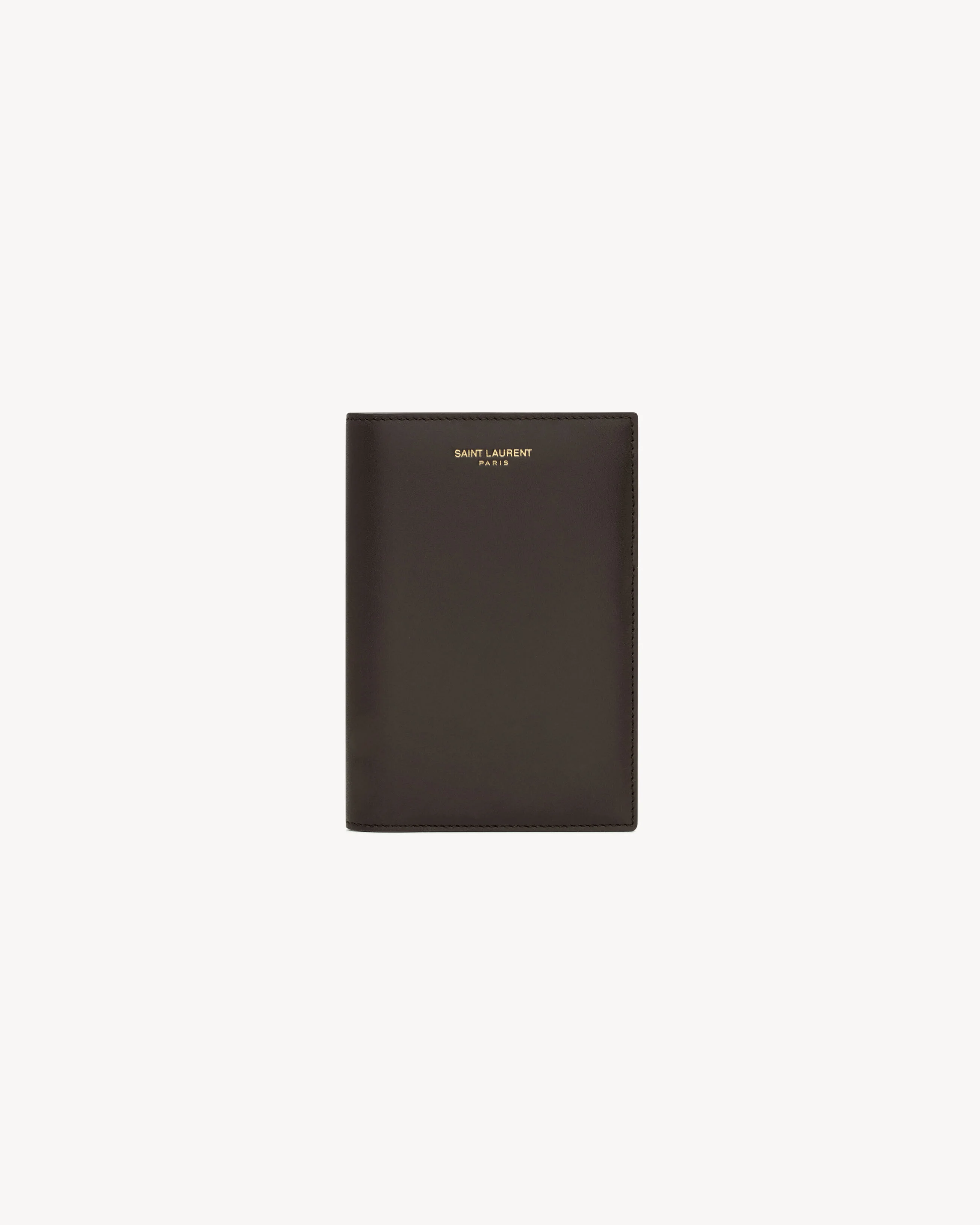 SAINT LAURENT PARIS PASSPORT CASE IN TWO-TONE SMOOTH LEATHER - 1