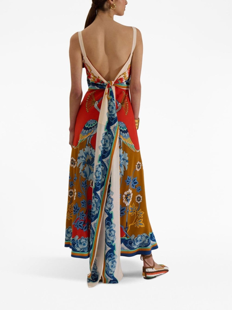 La DoubleJ Slip-Around printed silk dress outlook