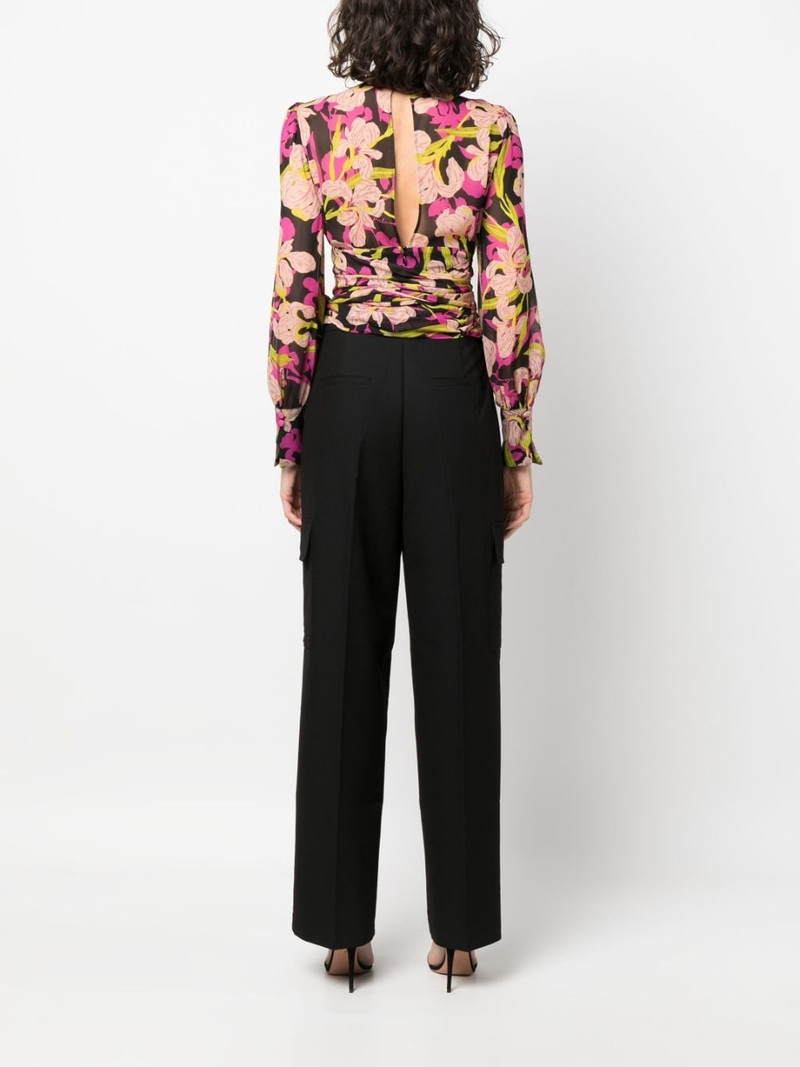 floral-print long-sleeve blouse 4