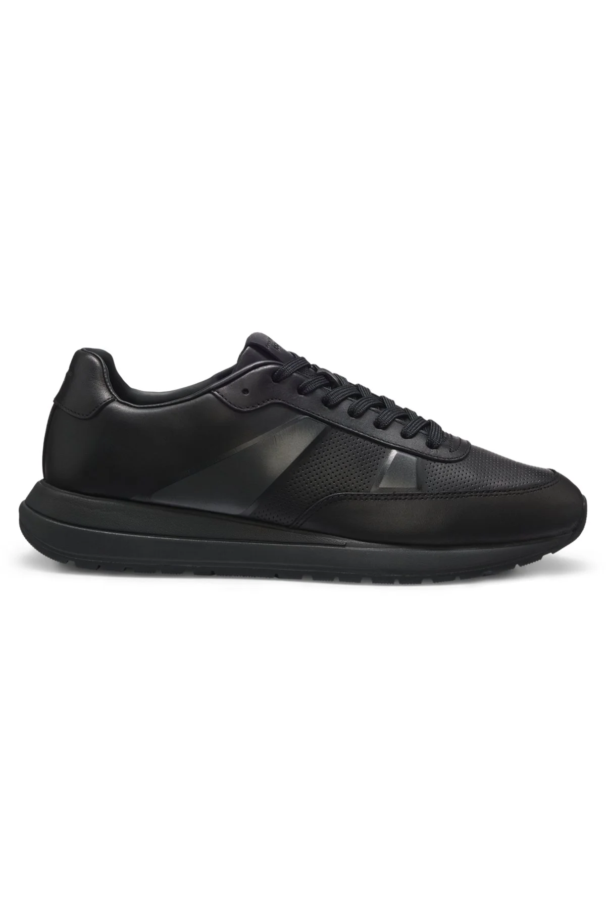 PORSCHE X BOSS LEATHER SNEAKERS WITH PERFORATED DETAILS - 1