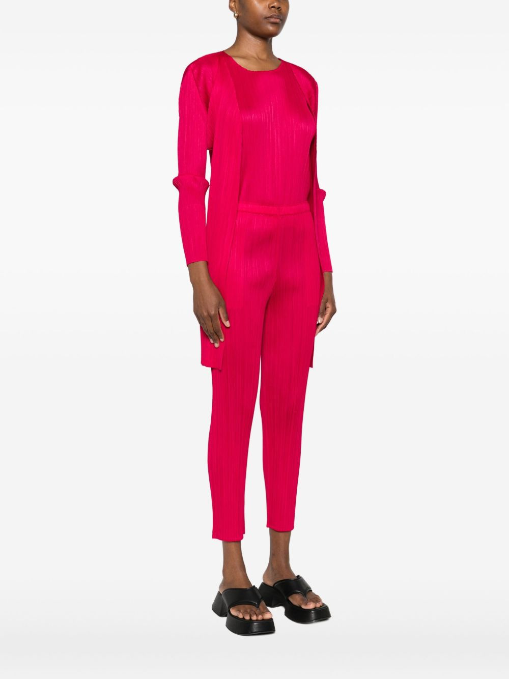 Pleats Please Issey Miyake Women Pleated Midi Cardigan - 3