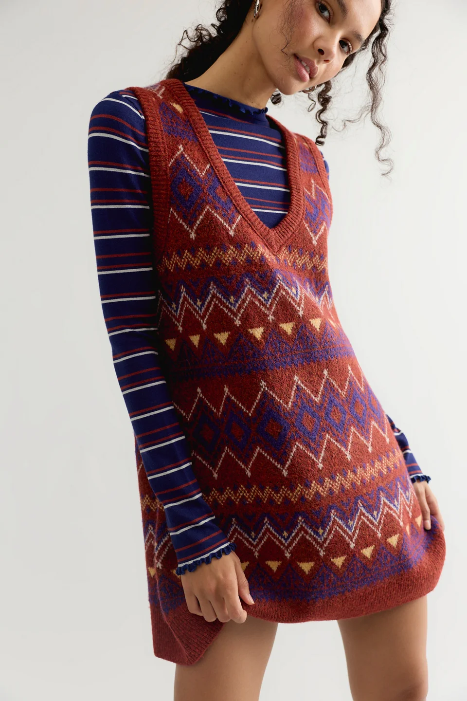 Rowan Barrel Sweater Mini Dress - 1