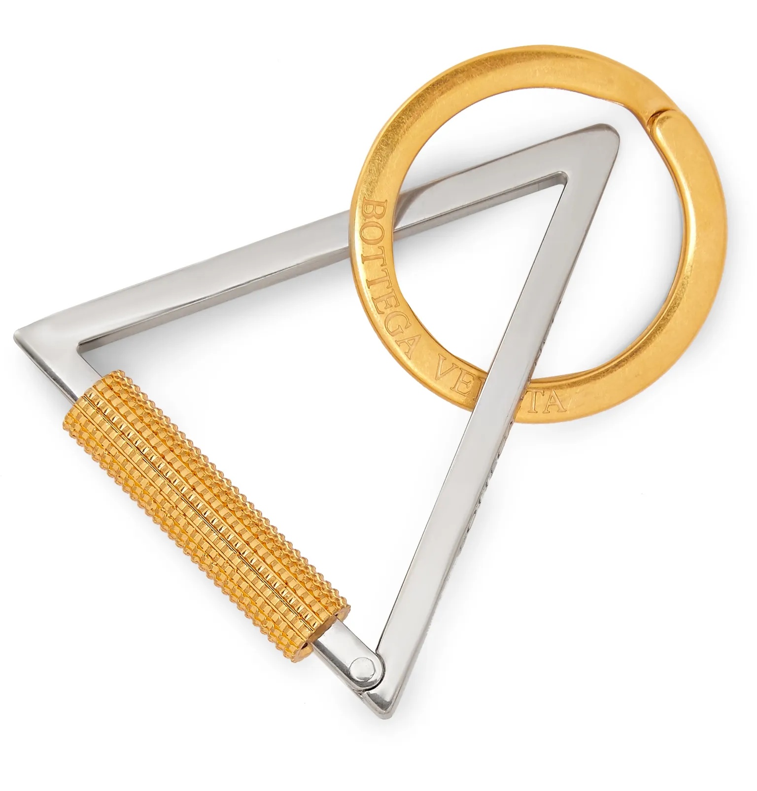 Gold and Silver-Tone Key Fob - 1