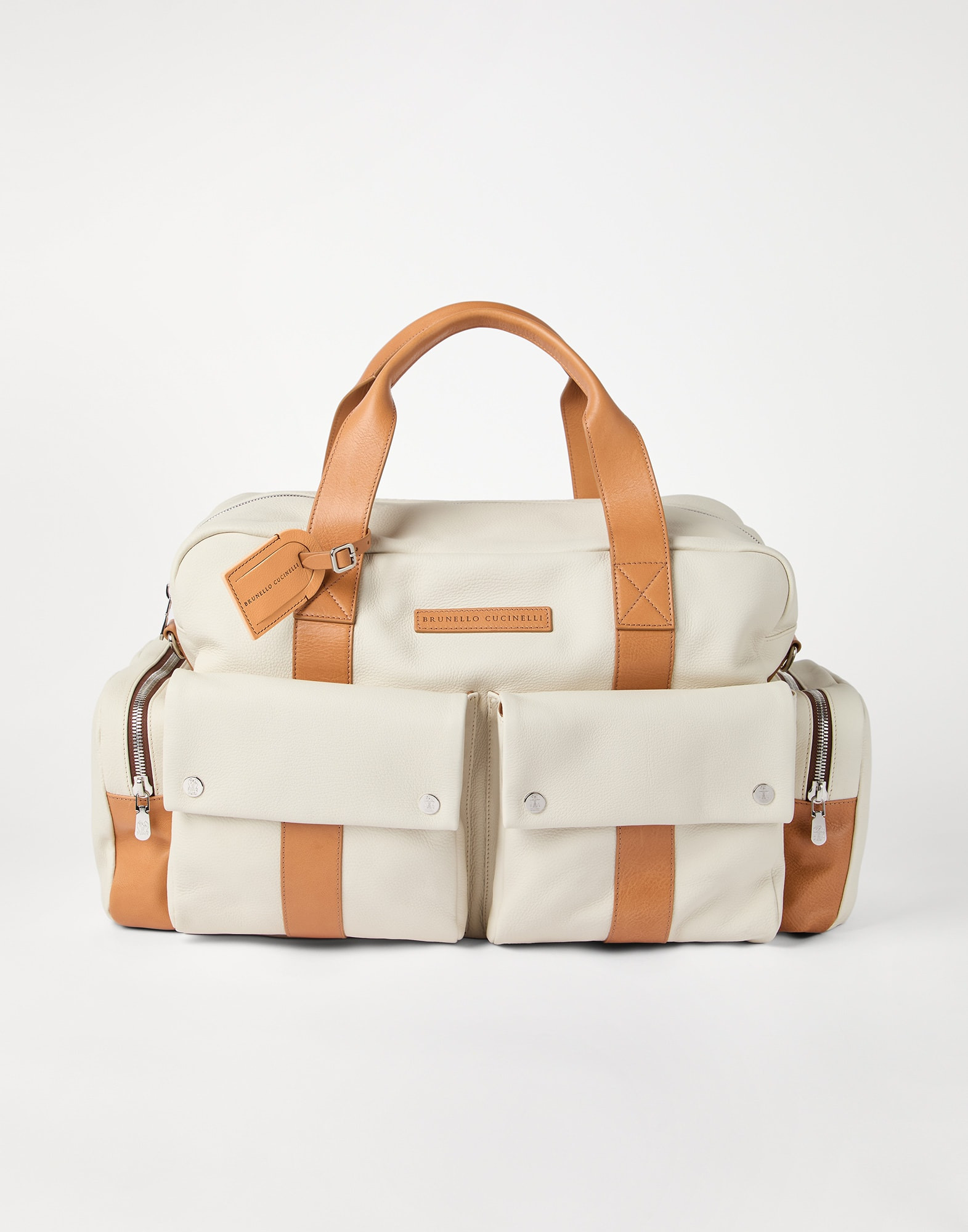 Grained calfskin and cowhide leisure bag - 1