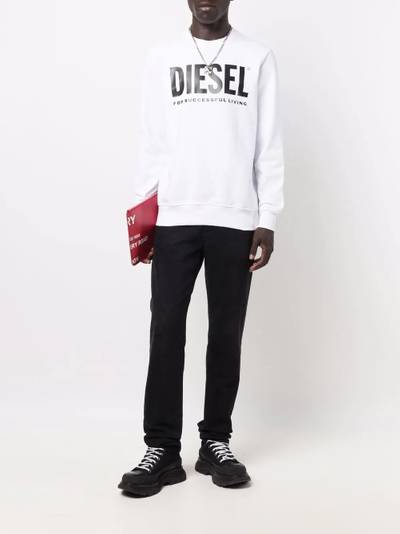 Diesel logo-print cotton sweatshirt outlook