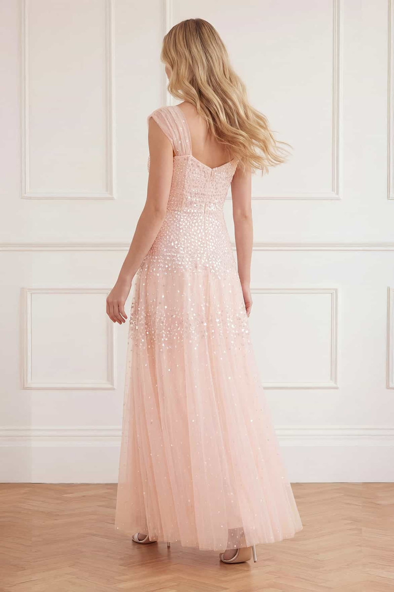 Sunrise Sequin Sweetheart Ankle Gown 4