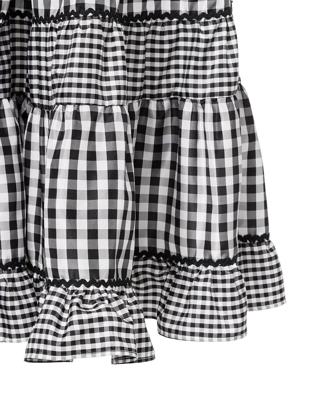 panelled gingham skirt - 3