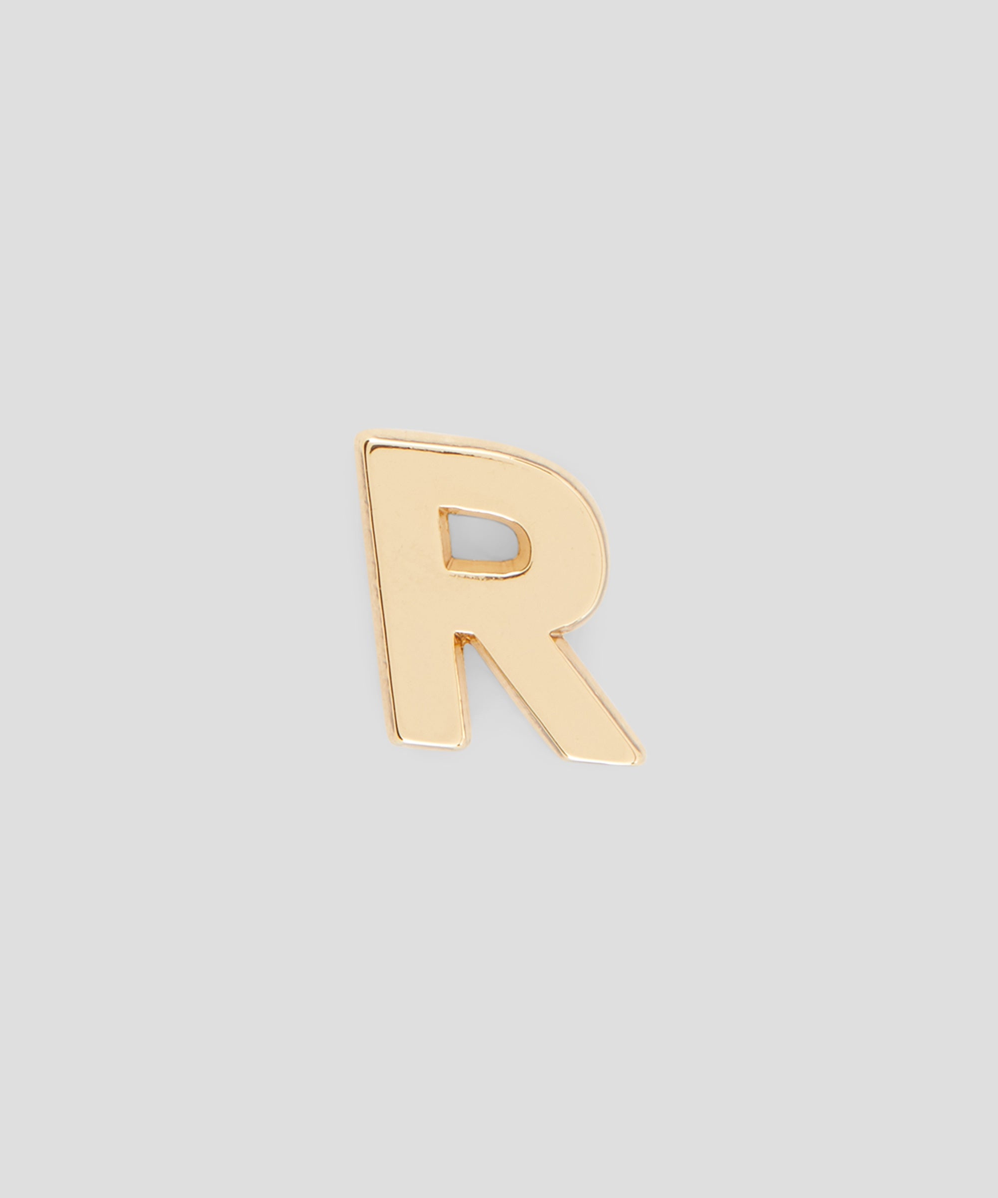 Single brass R charm - 1