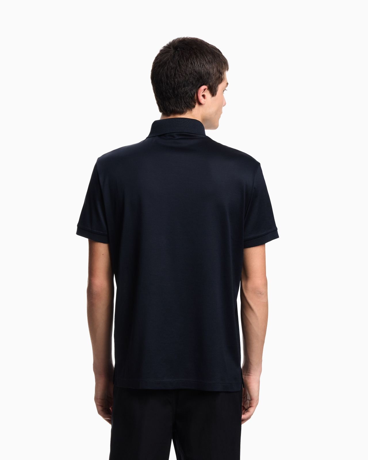 Lyocell-blend jersey polo shirt with ASV logo raised embroidery - 3