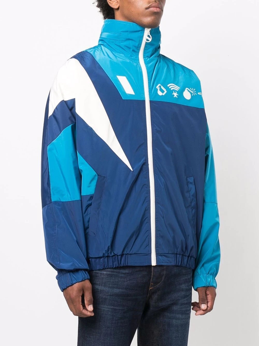 J-SAM colour-block zip-up jacket - 3