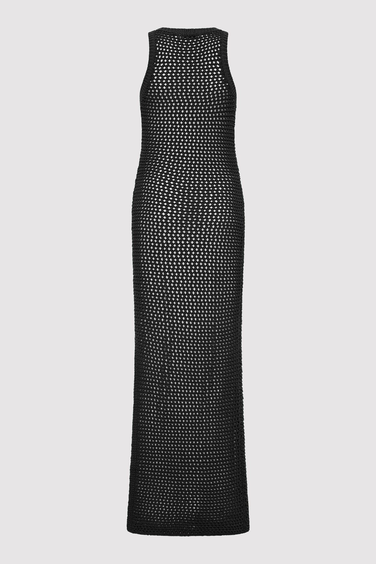 Cotton Crochet Dress - Black - 6