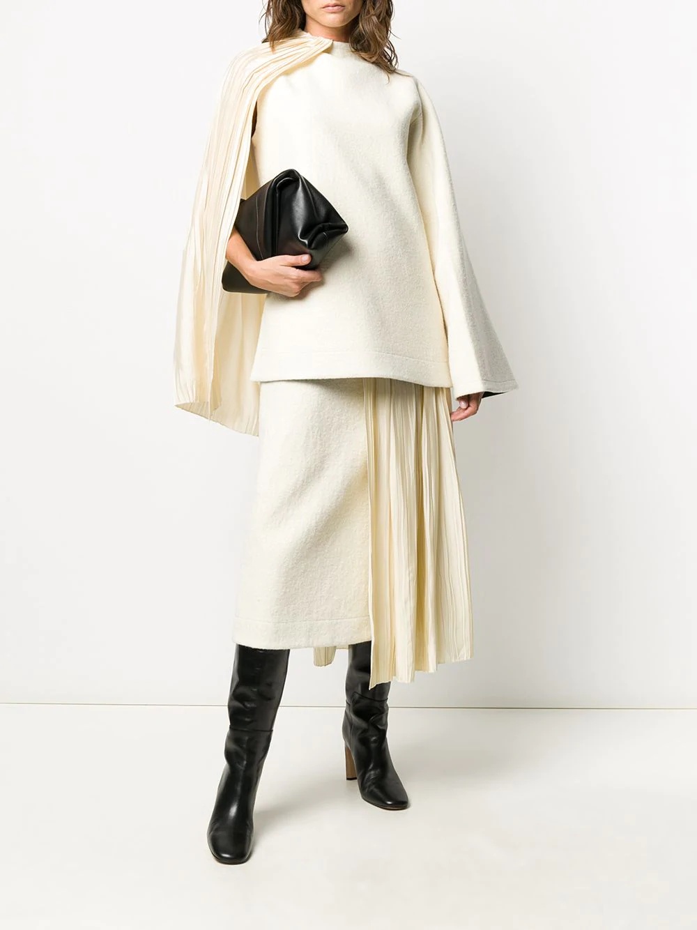 asymmetric cape-effect jacket - 2