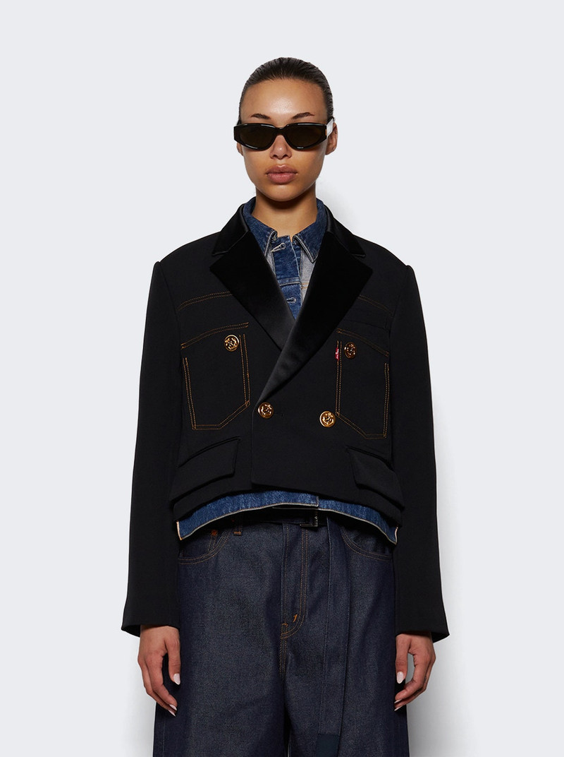 sacai X Levi's Denim Matelassé Twill Jacket Black outlook