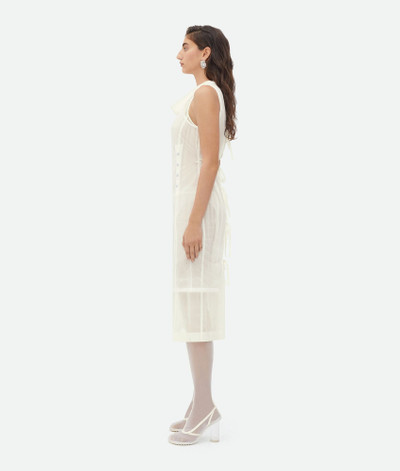 Bottega Veneta Double Layer Light Cotton And Nylon Midi Dress outlook