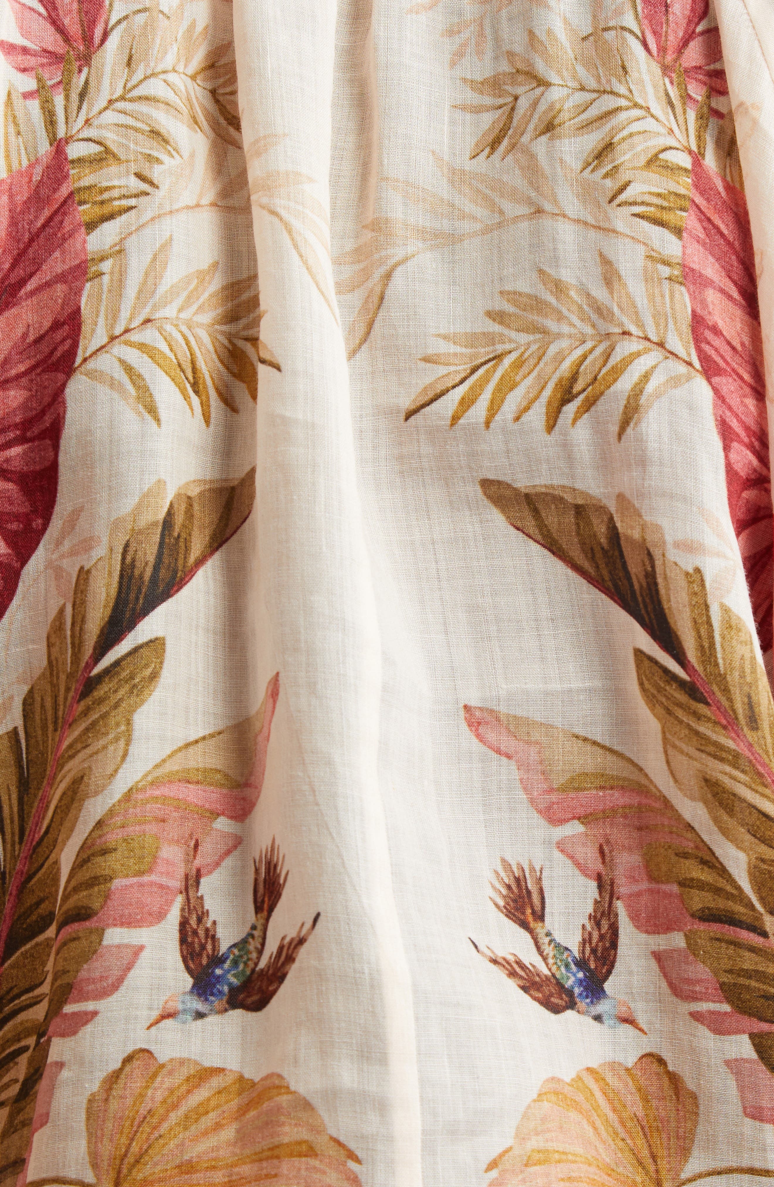 Zimmermann Ascension Billow Puff Sleeve Top in Cream Palm Floral at Nordstrom - 7