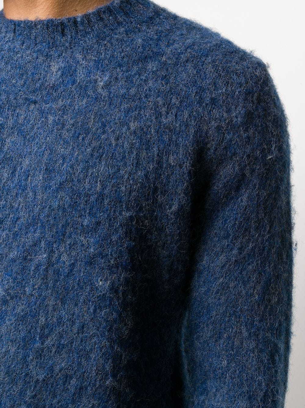 textured crewneck wool jumper - 5