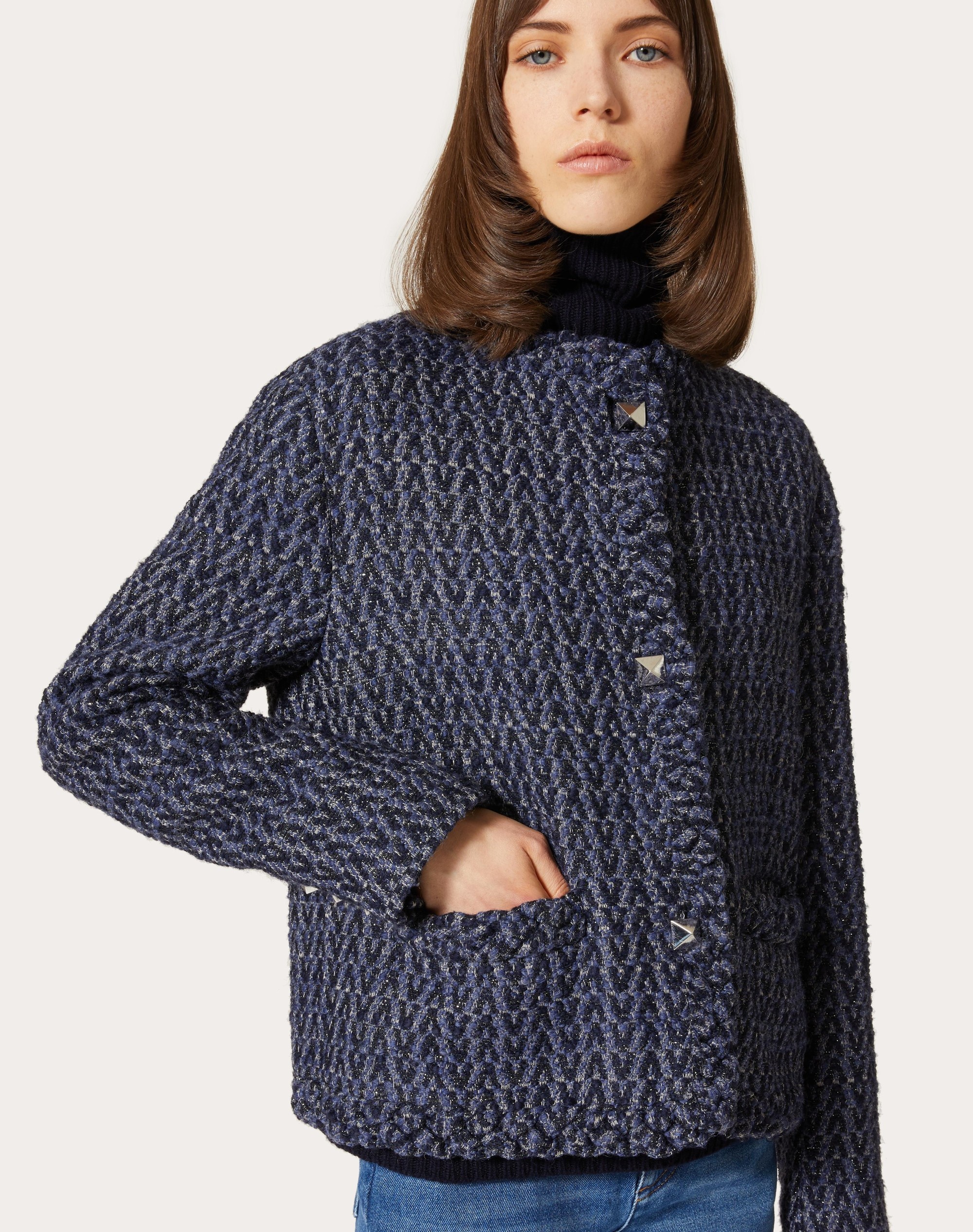 JACKET IN OPTICAL VALENTINO TWEED - 5