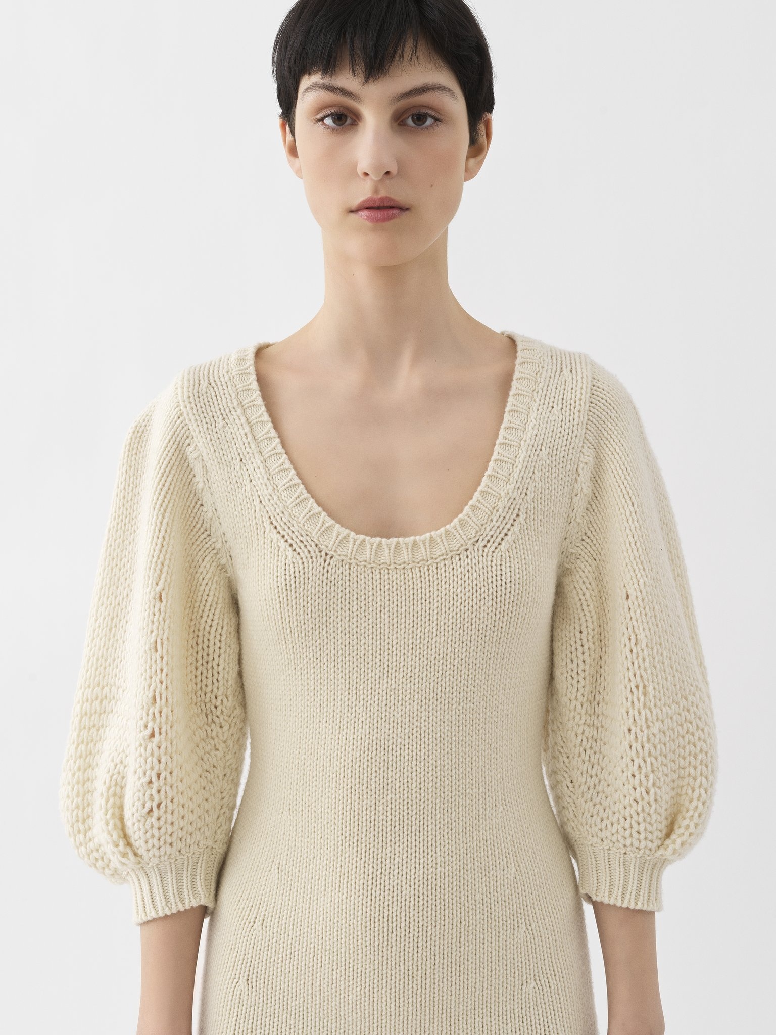 FLARED KNITTED DRESS - 5