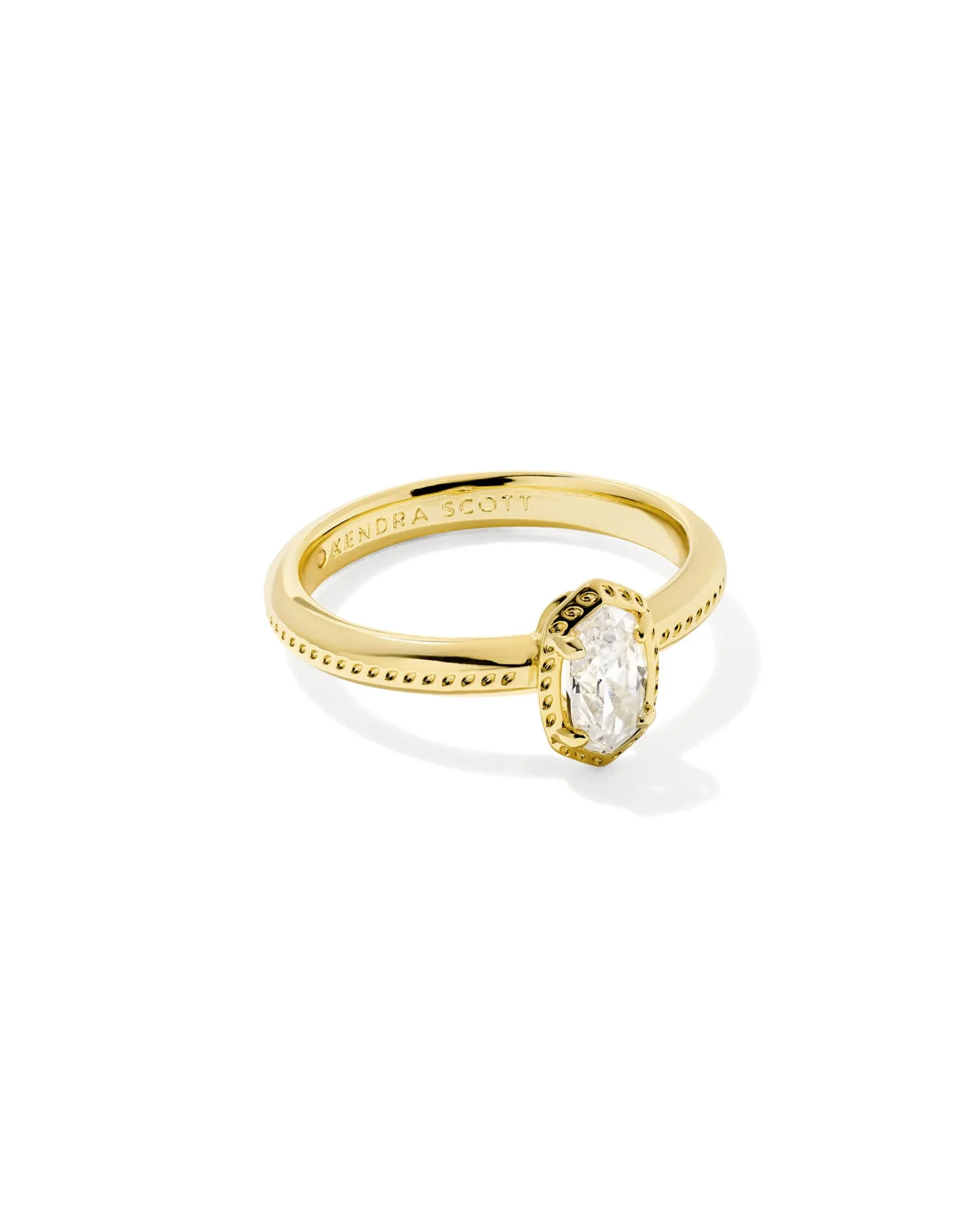 Mini Elyse Luxe Gold Band Ring - 1