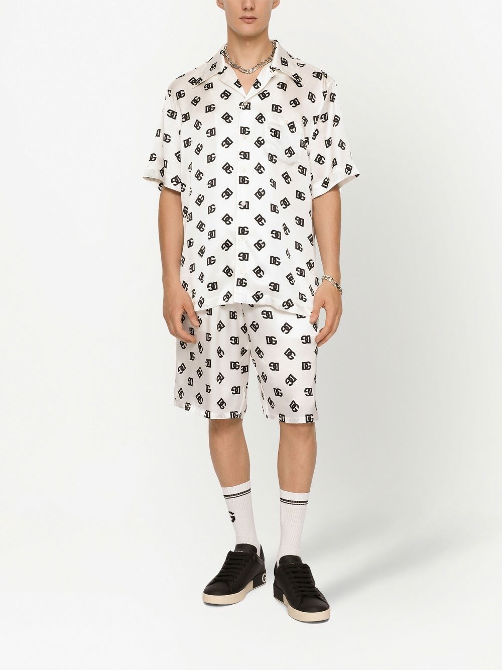 logo-print drawstring Bermuda shorts - 3