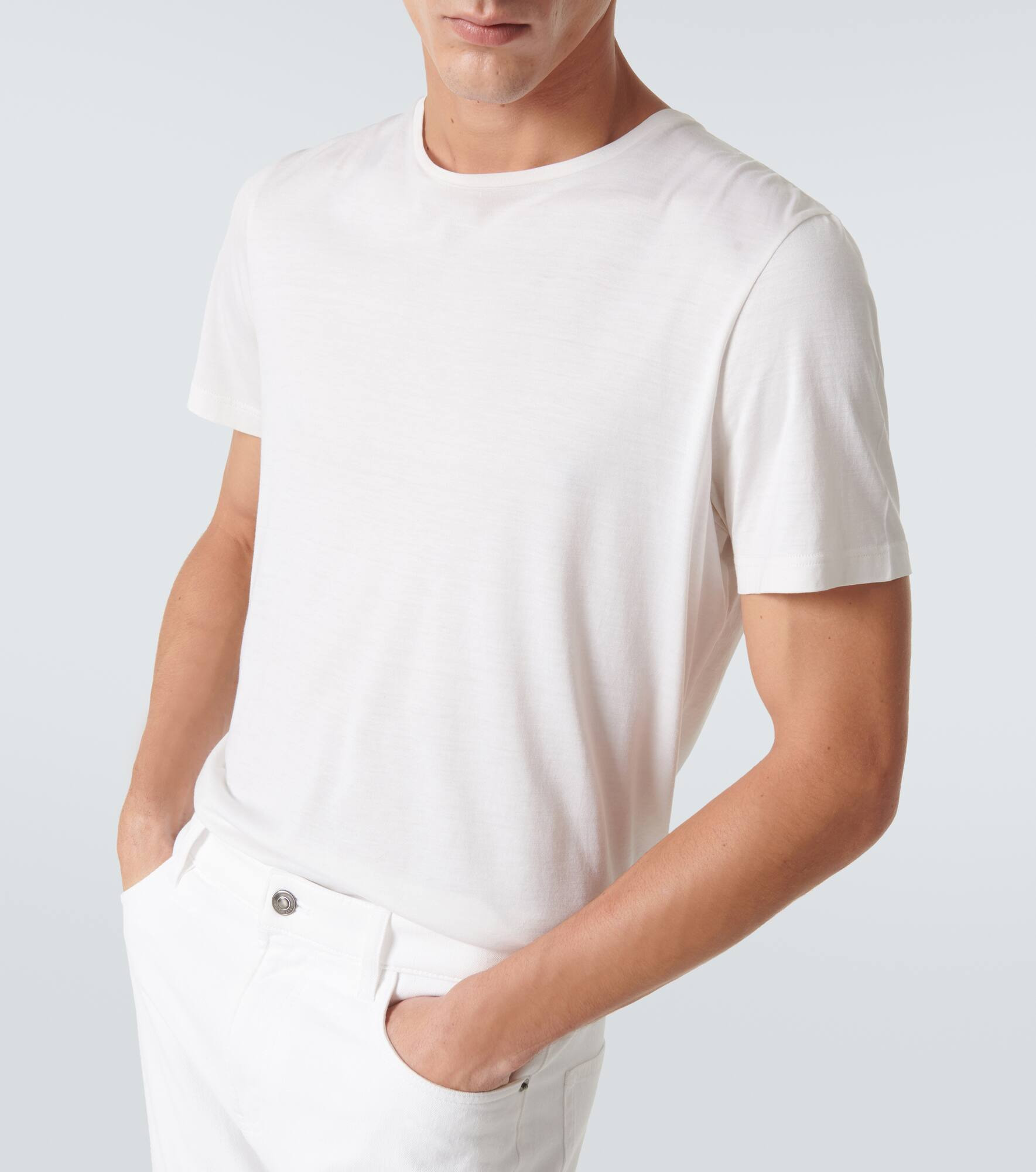 Silk and cotton-blend T-shirt - 5