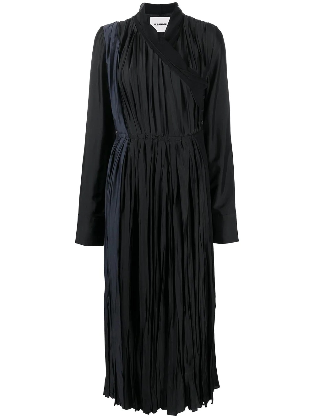 wraparound pleated dress - 1