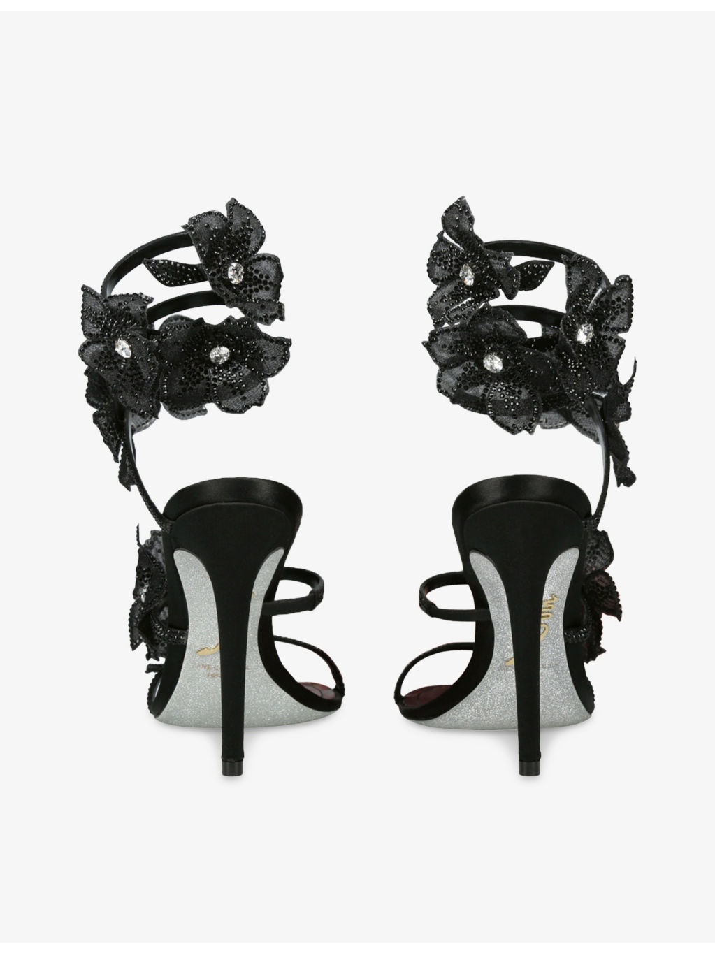 Floral Cleo 105 Satin Heeled Sandals - 2