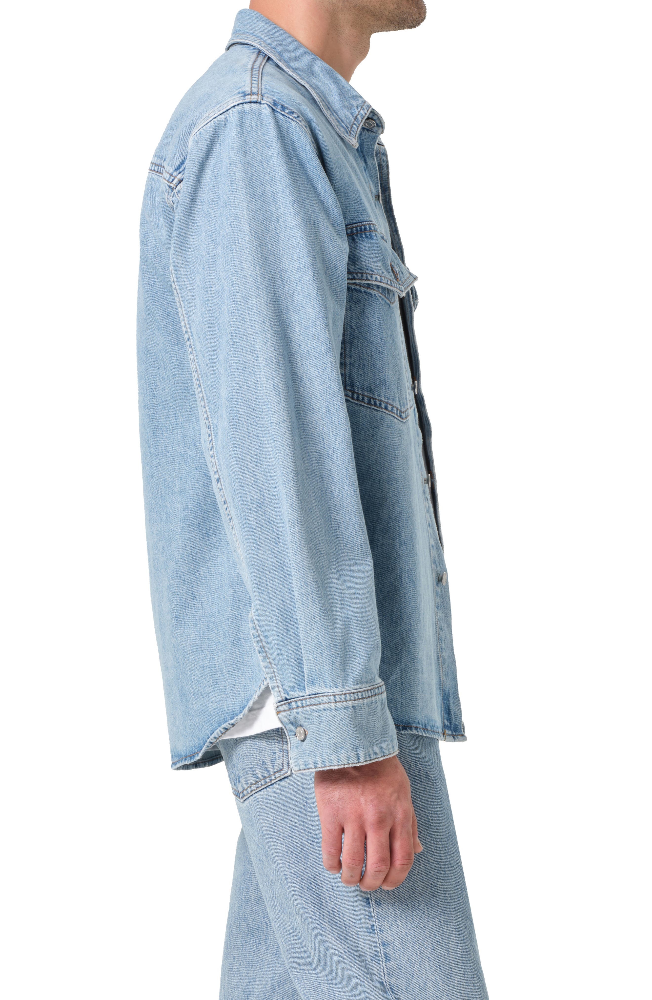 AGOLDE Rafe Denim Shirt Jacket in Bristol (Md Vint Ind) at Nordstrom - 3