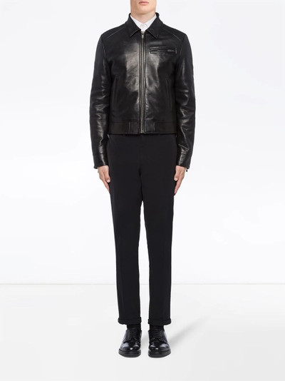 Prada classic leather jacket outlook