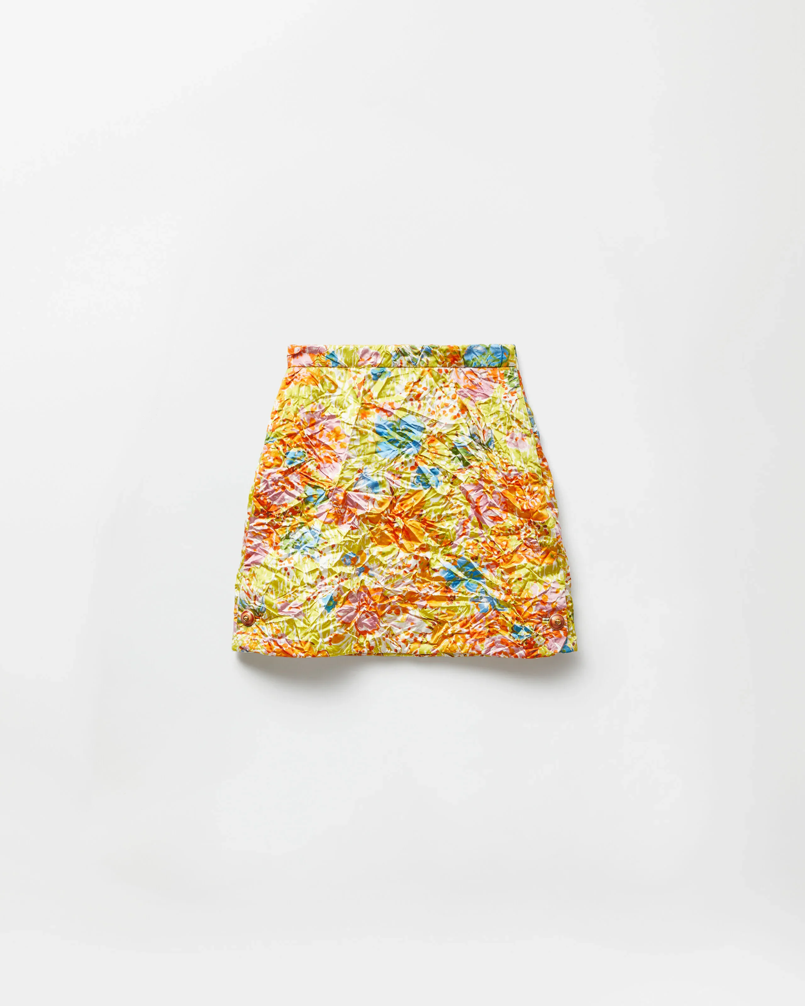 Printed Silk Duchesse Mini Skirt - 1