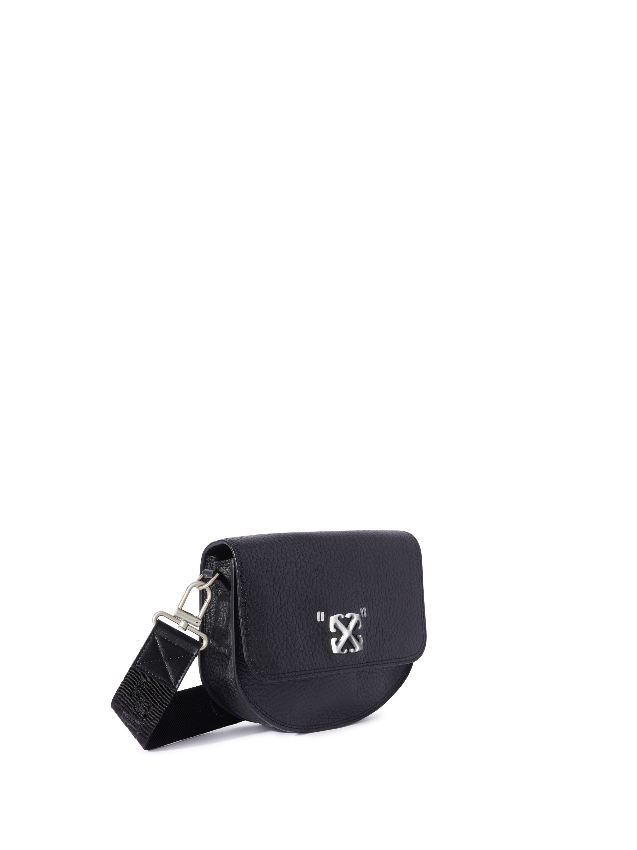 Black Jitney Quote Round Shoulder Bag - 3