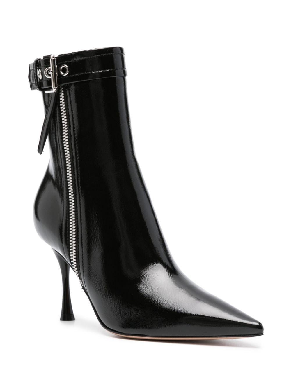 95mm leather ankle boots - 2