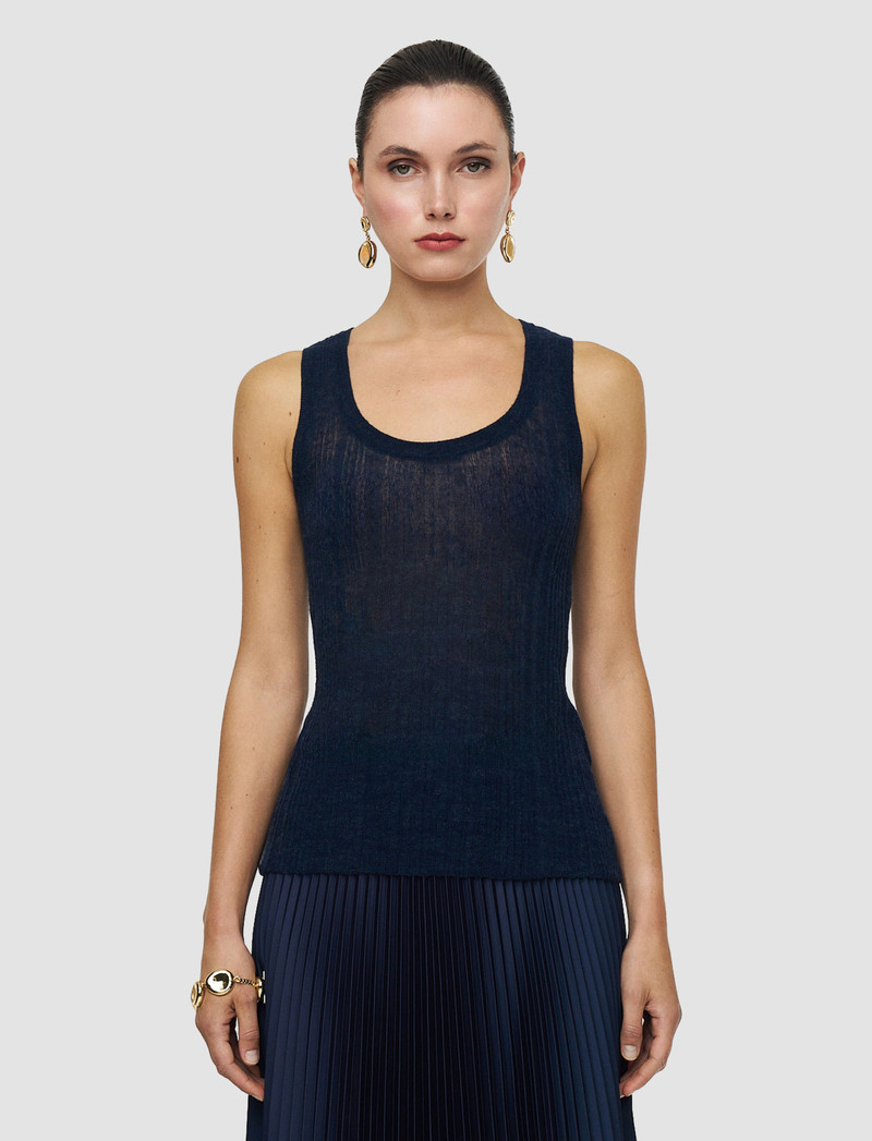 JOSEPH Ycaza Sheer Wool Rib Vest outlook